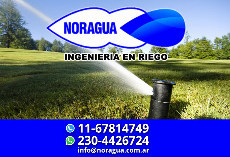 NORAGUA. Ingenieria en riego. Sistemas de Riego. Pilar. Zona Norte. Buenos Aires.